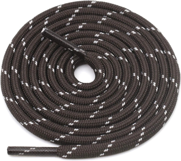 GRAH SANGRAH® (2 Pair) Shoelaces for Hiking Shoes, Outdoor Walking Sneakers, Outdoor Hiking, Climbing, Basketball, Work Boot, Running , Sport Shoes - 120 cm, Coffee